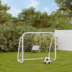 Vidaxl - Porta da Calcio con Rete Bianca 125x96x60 cm Acciaio Poliestere