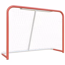 Porta Hockey Rete Rossa Bianca 153x60x118cm Acciaio Poliestere cod mxl 128218 - Vista aggiuntiva 2