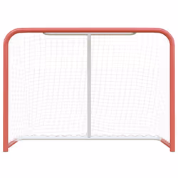 Porta Hockey Rete Rossa Bianca 153x60x118cm Acciaio Poliestere cod mxl 128218 - Vista aggiuntiva 3
