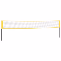 Rete da Badminton Gialla e Nera 600x155 cm Tessuto PEcod mxl 73019 - Vista aggiuntiva 2