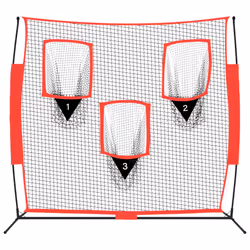 Rete Baseball Portatile Nera e Rossa 183x105x183 cm Poliesterecod mxl 73377 - Vista aggiuntiva 3