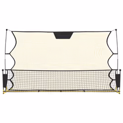 Rete Rimbalzante da Calcio Nera Gialla 183x85x120cm Poliesterecod mxl 121062 - Vista aggiuntiva 3