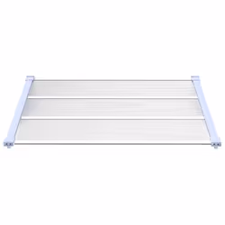 Tettoia per Porta Grigio e Trasparente 122x90 cm Policarbonatocod mxl 103284 - Vista aggiuntiva 3