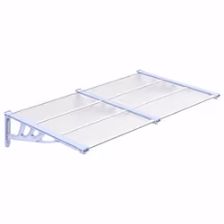 Tettoia per Porta Grigio e Trasparente 152,5x90cm Policarbonatocod mxl 73202 - Vista aggiuntiva 2