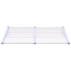 Tettoia per Porta Grigio e Trasparente 152,5x90cm Policarbonatocod mxl 73202 - Vista aggiuntiva 3