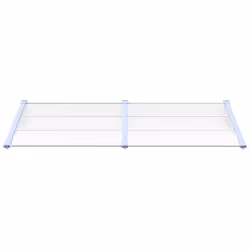Tettoia per Porta Grigio e Trasparente 199x90 cm Policarbonatocod mxl 97461 - Vista aggiuntiva 3