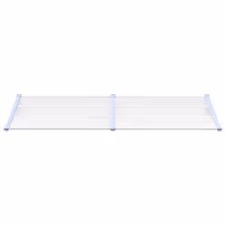 Tettoia per Porta Grigio e Trasparente 239x90 cm Policarbonatocod mxl 73434 - Vista aggiuntiva 3
