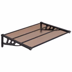 Tettoia per Porta Nera 122x90 cm in Policarbonatocod mxl 127703 - Vista aggiuntiva 2