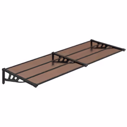 Tettoia per Porta Nera 239x90 cm in Policarbonatocod mxl 79375 - Vista aggiuntiva 2