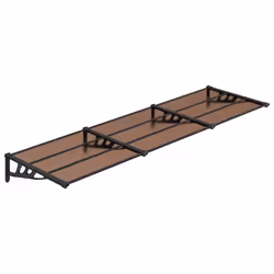 Tettoia per Porta Nera 297,5x90 cm in Policarbonatocod mxl 104104 - Vista aggiuntiva 2