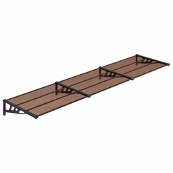 Tettoia per Porta Nera 358,5x90 cm in Policarbonatocod mxl 81735 - Vista aggiuntiva 2