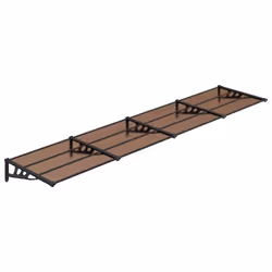 Tettoia per Porta Nera 396x90 cm in Policarbonatocod mxl 104921 - Vista aggiuntiva 2