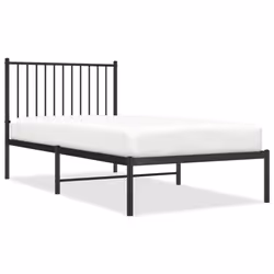Giroletto con Testiera in Metallo Nero 90x190 cmcod mxl 81795 - Vista aggiuntiva 2