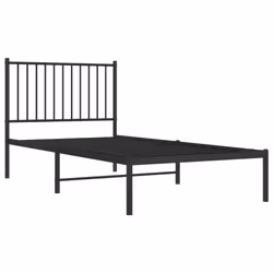 Giroletto con Testiera in Metallo Nero 90x190 cmcod mxl 81795 - Vista aggiuntiva 3