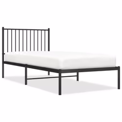 Giroletto con Testiera in Metallo Nero 90x200 cmcod mxl 105699 - Vista aggiuntiva 2