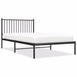 Giroletto con Testiera in Metallo Nero 107x203 cmcod mxl 106268 - Vista aggiuntiva 2