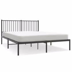 Giroletto con Testiera in Metallo Nero 160x200 cmcod mxl 129674 - Vista aggiuntiva 2