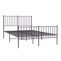 Giroletto con Testiera e Pediera Metallo Nero 120x200 cmcod mxl 81804 - Vista aggiuntiva 3