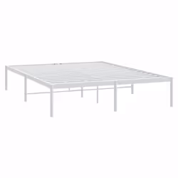 vidaXL Giroletto in Metallo Bianco 160x200 cm - Vista aggiuntiva 3