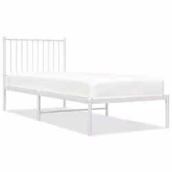Giroletto con Testiera Metallo Bianco 80x200 cmcod mxl 130144