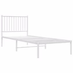 Giroletto con Testiera Metallo Bianco 80x200 cmcod mxl 130144