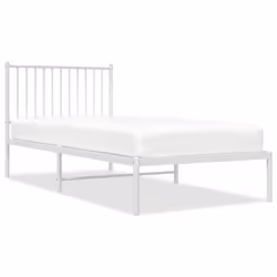 Giroletto con Testiera Metallo Bianco 90x200 cmcod mxl 81791