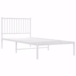 Giroletto con Testiera Metallo Bianco 90x200 cmcod mxl 81791