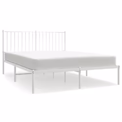 Giroletto con Testiera Metallo Bianco 140x190 cmcod mxl 97383 - Vista aggiuntiva 2