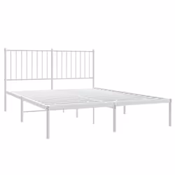 Giroletto con Testiera Metallo Bianco 140x200 cmcod mxl 73344 - Vista aggiuntiva 3