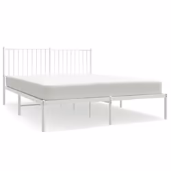 Giroletto con Testiera Metallo Bianco 160x200 cmcod mxl 121350 - Vista aggiuntiva 2