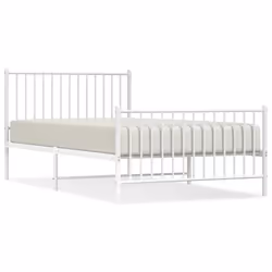 Giroletto con Testiera e Pediera Metallo Bianco 107x203 cmcod mxl 81381 - Vista aggiuntiva 2