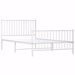 Giroletto con Testiera e Pediera Metallo Bianco 107x203 cmcod mxl 81381 - Vista aggiuntiva 3