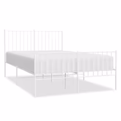 Giroletto con Testiera e Pediera Metallo Bianco 120x190 cmcod mxl 105705 - Vista aggiuntiva 2