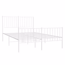 Giroletto con Testiera e Pediera Metallo Bianco 120x190 cmcod mxl 105705 - Vista aggiuntiva 3
