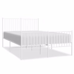 Giroletto con Testiera e Pediera Metallo Bianco 135x190 cmcod mxl 129694 - Vista aggiuntiva 2