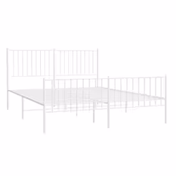 Giroletto con Testiera e Pediera Metallo Bianco 160x200 cmcod mxl 105718 - Vista aggiuntiva 3