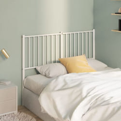 Testiera per Letto, Schienale del letto in Metallo Bianco 120 cm Vidaxl