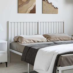 Testiera per Letto, Schienale del letto in Metallo Bianco 150 cm vidaXL