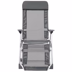 VidaXL 360145 sedia da esterno Terrazzo Alluminio, Tessile Grigio