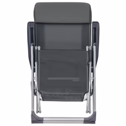 VidaXL 360145 sedia da esterno Terrazzo Alluminio, Tessile Grigio - Vista aggiuntiva 4