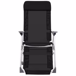 VidaXL 360146 sedia da esterno Terrazzo Alluminio, Tessile Nero
