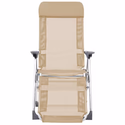 VidaXL 360147 sedia da esterno Terrazzo Alluminio, Tessile Crema