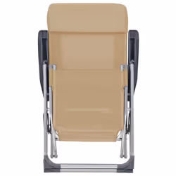 VidaXL 360147 sedia da esterno Terrazzo Alluminio, Tessile Crema - Vista aggiuntiva 4