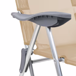 VidaXL 360147 sedia da esterno Terrazzo Alluminio, Tessile Crema - Vista aggiuntiva 8