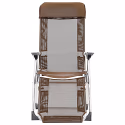 VidaXL 360148 sedia da esterno Terrazzo Alluminio, Tessile Marrone
