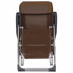 VidaXL 360148 sedia da esterno Terrazzo Alluminio, Tessile Marrone - Vista aggiuntiva 4