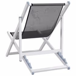 VidaXL 360167 sedia da esterno Terrazzo Alluminio, Tessile Grigio - Vista aggiuntiva 6