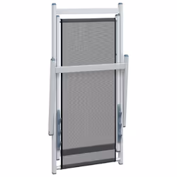 VidaXL 360167 sedia da esterno Terrazzo Alluminio, Tessile Grigio - Vista aggiuntiva 8