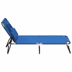 VidaXL 360175 sedia da esterno Salone Seduta imbottita Oxford, Acciaio Blu - Vista aggiuntiva 4