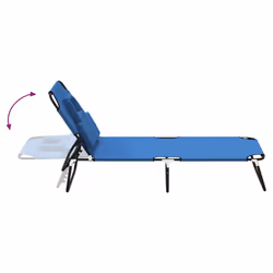 VidaXL 360175 sedia da esterno Salone Seduta imbottita Oxford, Acciaio Blu - Vista aggiuntiva 6